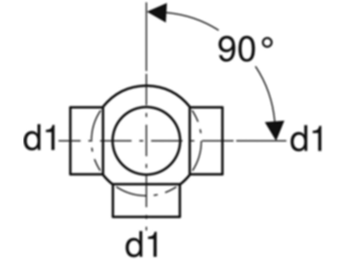 Geberit Mehrfachabzweig 90° 110/110 - 3-Teilig