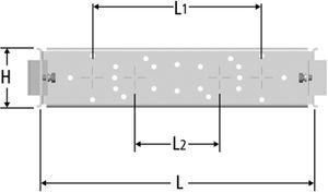 Optiflex Montageschiene - passend in GIS-Profil "NEW"