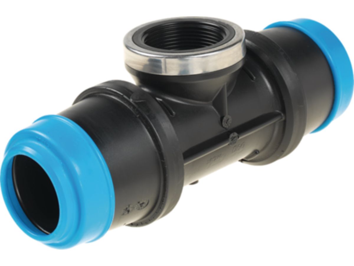 Steckfitting-T-Stück Hawle - Delrin, mit Innengewinde