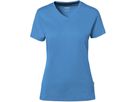 Cotton Tec Damen V-Shirt, Gr. XS - malibublau