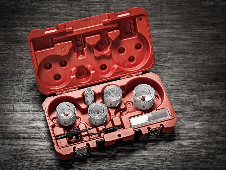 Lochsägen Bi-Metall Set 17-teilig - ø 20,22,25,32,40,44,51,57,64,65,67,68.76