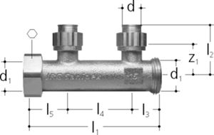 Sanipex Verteiler 2-fach
