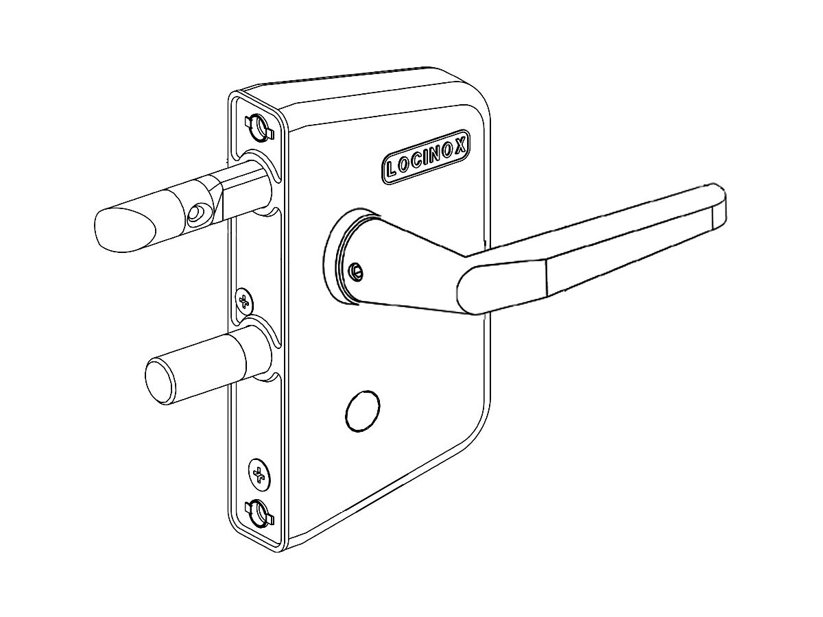 Torschloss LOCINOX verstellbar ø42-48-60 - Kaba Ausschnitt ø 22 mm  40-50-60