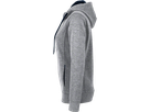 Damen-Kapuzenjacke Bonded S - grau-meliert/tinte, 75% PES/25% CO
