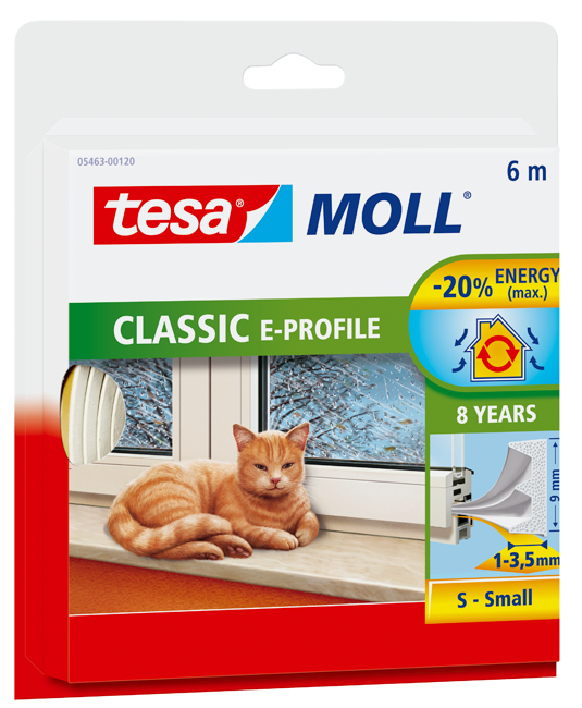 Dichtungsband TESA Moll E-Profil - 9mmx6m