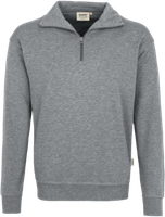 Zip-Sweatshirt Premium 2XL grau meliert - 60% Baumwolle, 40% Polyester, 300 g/m²