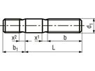 Stiftschr o Festsitz ~1,25d 8.8vzb M8x50 - DIN 939FO    Pak à 100 Stk