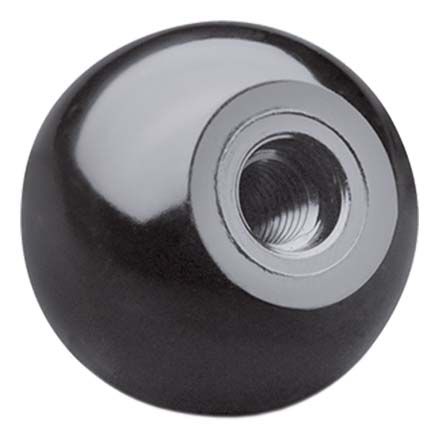 Kugelknöpfe glatt Elesa PLX - Duroplast schwarz