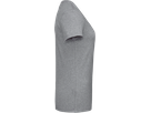 Damen-V-Shirt Stretch S grau meliert - 80% Baumw. 15% Visk. 5% Elast. 170 g/m²