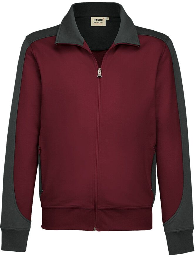 Sweatjacke Contrast Performance - 50% Baumwolle / 50% Polyester