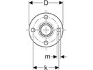 MPF-Flansch mit Muffe Inox 1.4401  35 - DN 32, Nenndruck PN 10/16