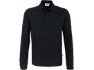 Longsleeve-Poloshirt Perf. XL schwarz - 50% Baumwolle, 50% Polyester, 220 g/m²