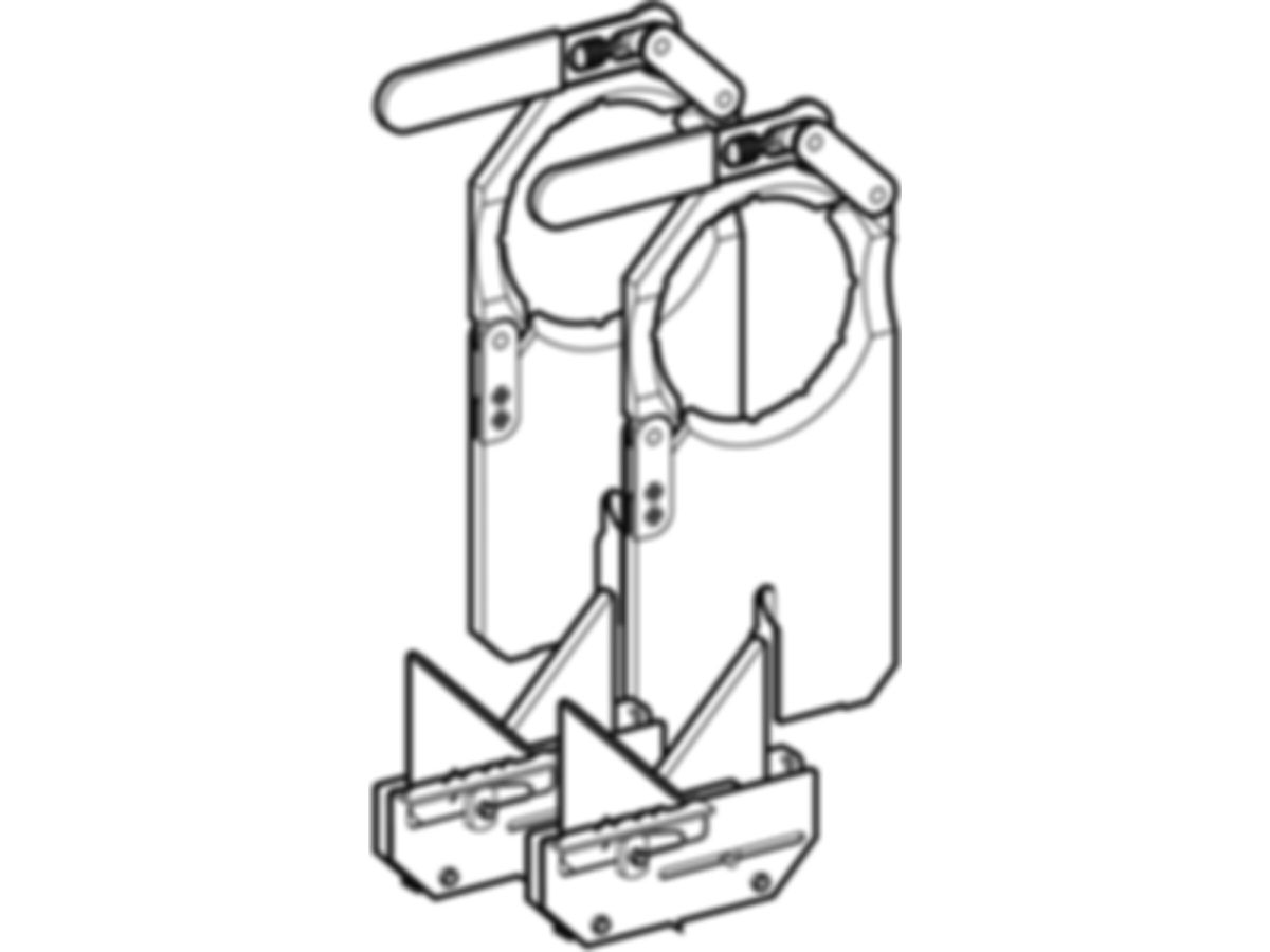 Aufspannplatten-Garnitur 135 mm - mit Abstützprismen "Media und Universal"