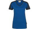 Damen-V-Shirt Contrast Performance - 50% Baumwolle, 50% Polyester, 160 g/m²