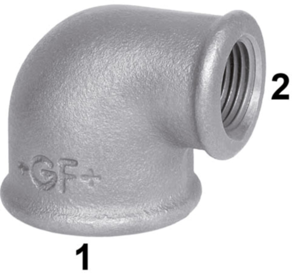 Winkel +GF+  90 schwarz