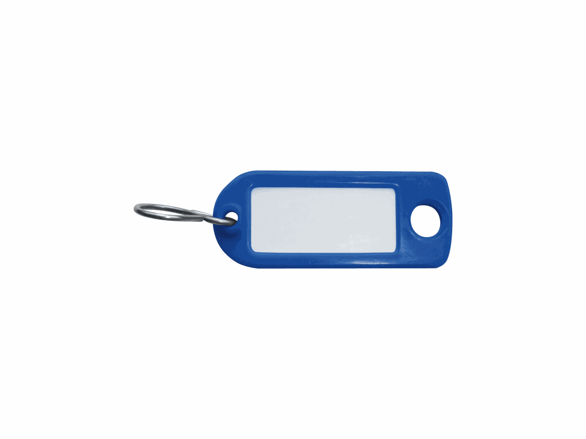Schlüssel-Etikette blau