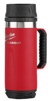 Thermobecher MILWAUKEE PACKOUT mit Griff - 530 ml mit Trinkdeckel, rot