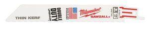 Säbelsägeblatt Milwaukee THIN KERF Bi/Ko - 150x14mm, 14Z, 3-10mm Stahl/INOX,5er P.