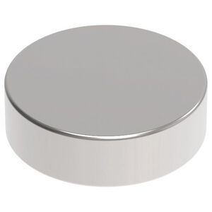 Scheibenmagnet 20 mm Höhe 3 mm - vernickelt