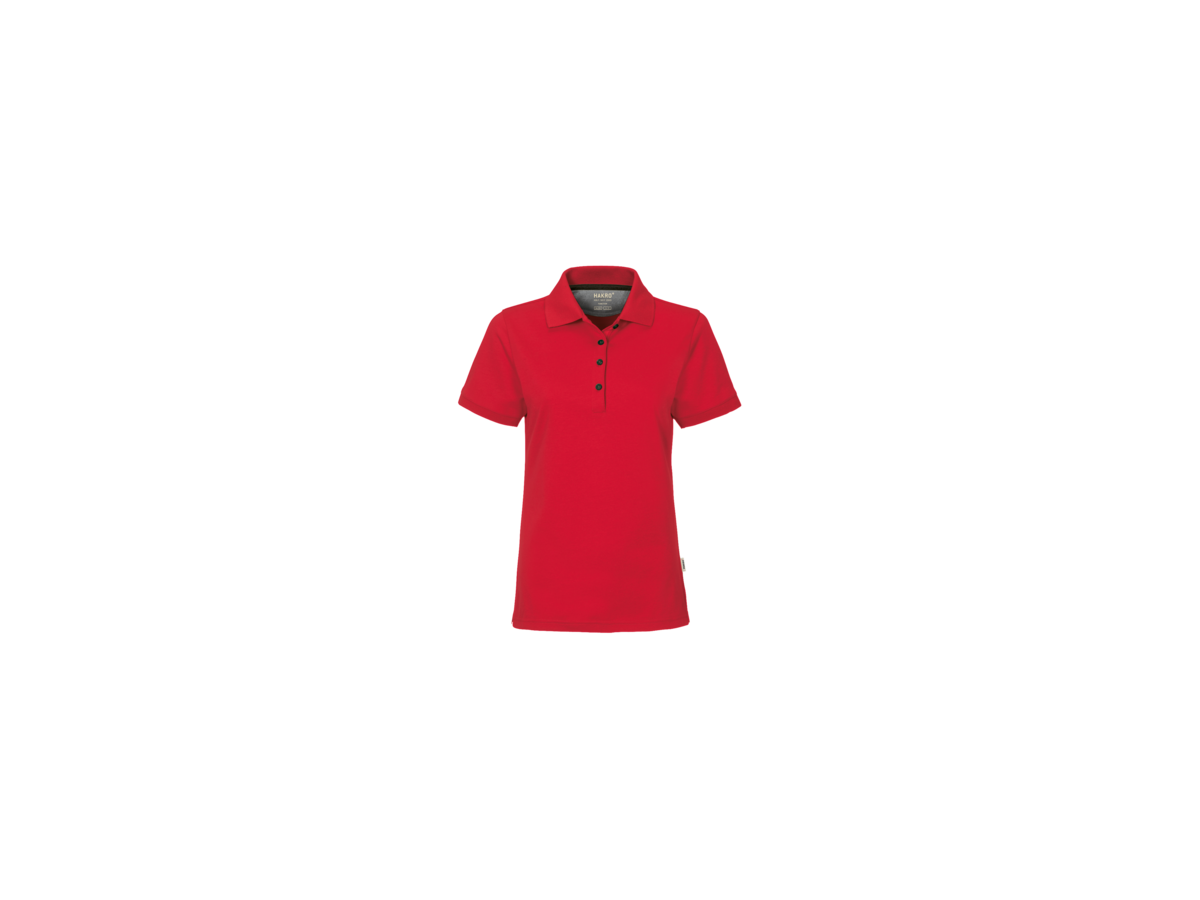 Damen-Poloshirt Cotton-Tec Gr. L, rot - 50% Baumwolle, 50% Polyester