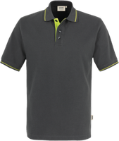 Poloshirt Casual Gr. 2XL, anthrazit/kiwi - 100% Baumwolle, 200 g/m²