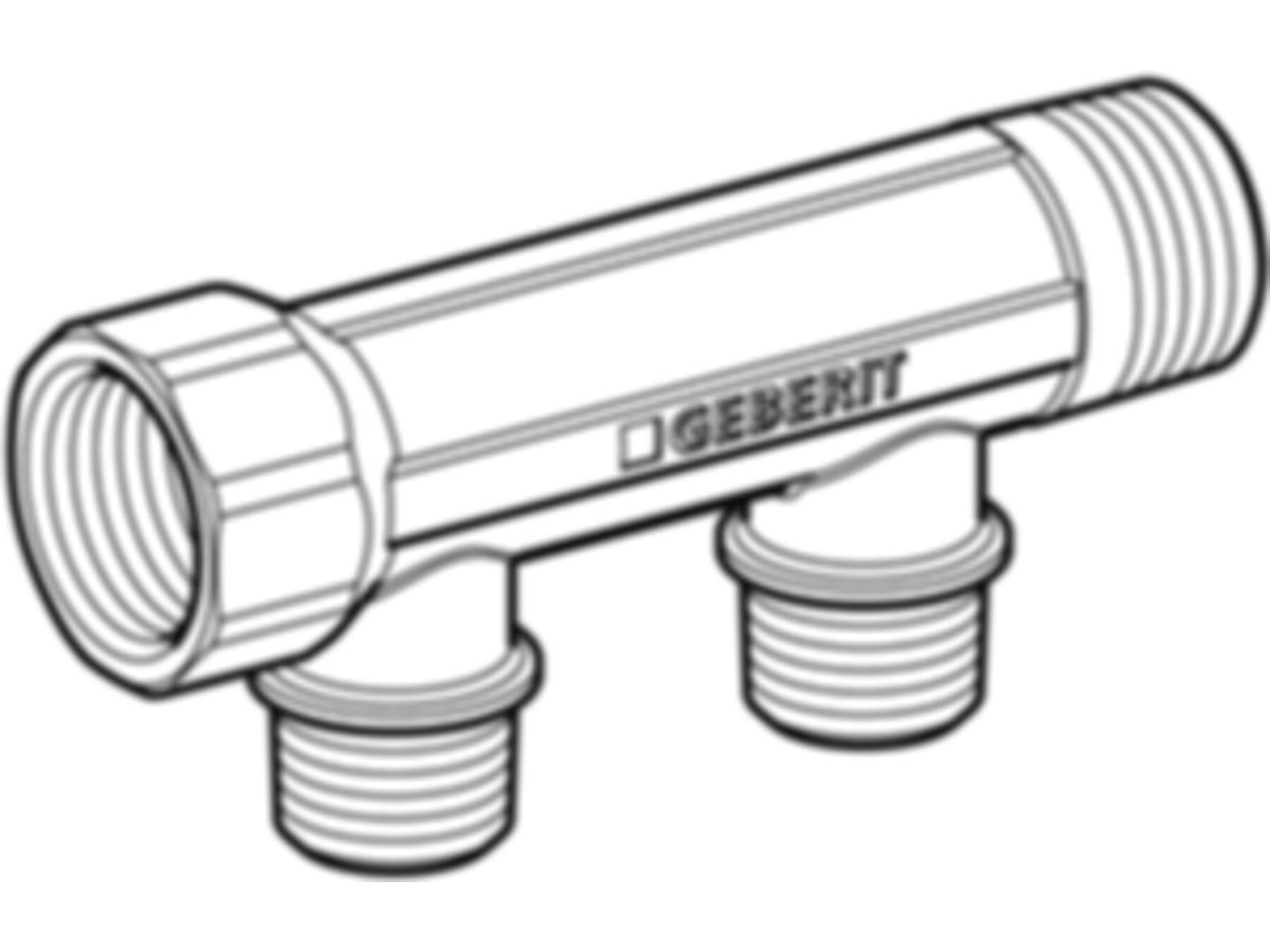 Verteiler mit Gewindeanschluss - GEBERIT FlowFit