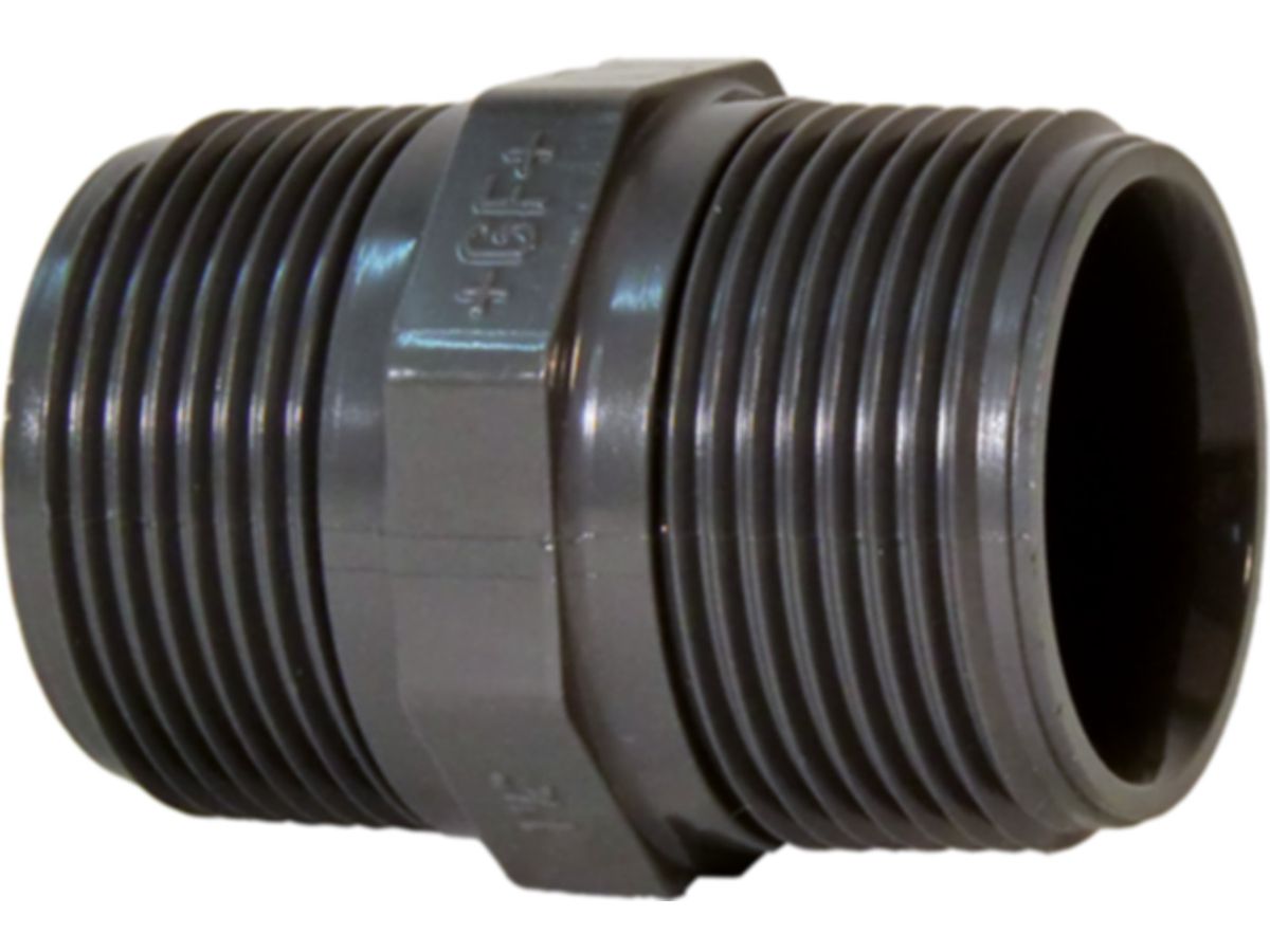 Doppelnippel PVC-U R - mit konischem Rohr AG R