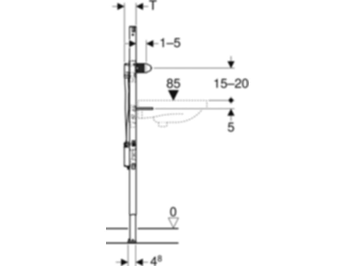 Geberit Duofix Element für Waschtisch - 130 cm Wandarmatur mit Unterputzfunktio