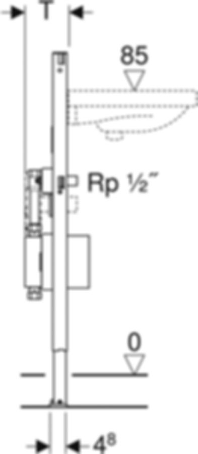 Geberit-Duofix - Element für Waschtisch - 82-98 cm