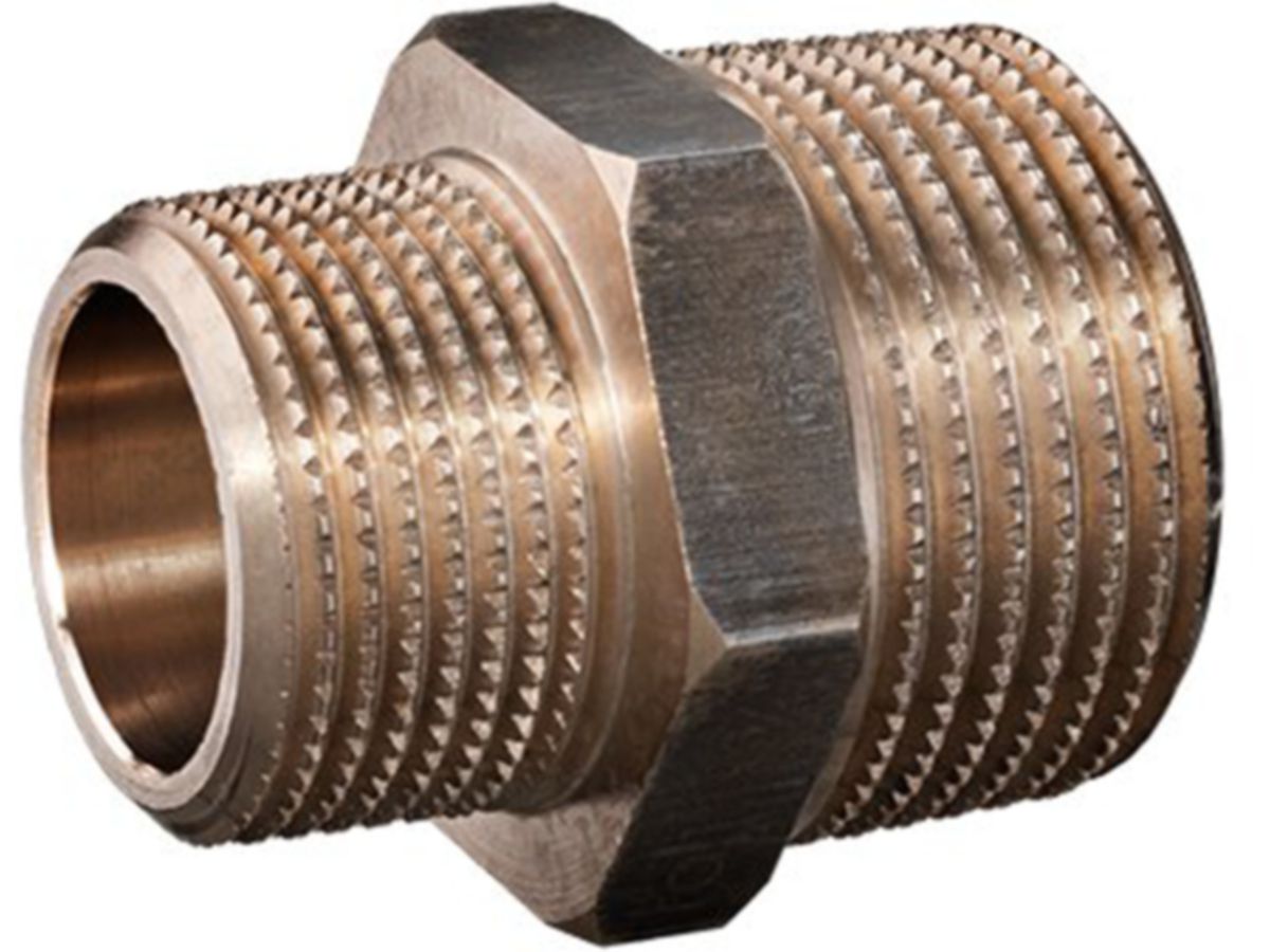 Rotguss-Red.nippel Nr. 245    3/4-3/8"