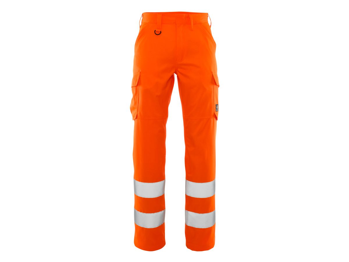 Hose mit Schenkeltaschen Gr. 76C42 - hi-vis orange, 70% PES/30% CO, 215 g/m²