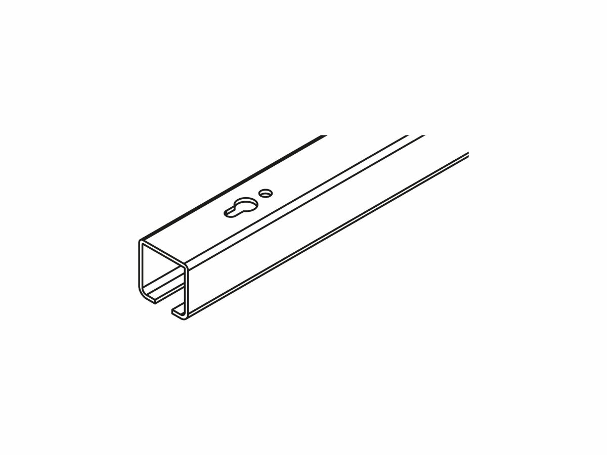 Laufschiene Stahl für Porta 45/60/100 - 30 x 31 x 6'000 mm