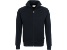 Sweatjacke College Gr. S, schwarz - 70% Baumwolle, 30% Polyester, 300 g/m²