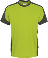 T-Shirt Contrast Perf. 2XL kiwi/anth. - 50% Baumwolle, 50% Polyester