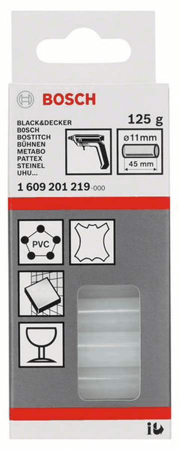 Schmelzkleber 11x45 mm, 125g transparent - Bosch