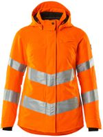 Winterjacke Damen-Passform, Gr. 2XL - hi-vis orange, wasserdicht Kl. 3