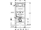 Geberit Duofix-Wand-WC-Element Omega - Typ 112, Betätigung von vorne