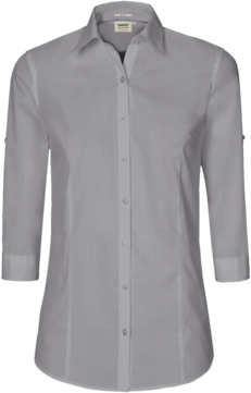 Bluse Vario-¾-Arm Perf. Gr. XS, titan - 50% Baumwolle, 50% Polyester, 120 g/m²