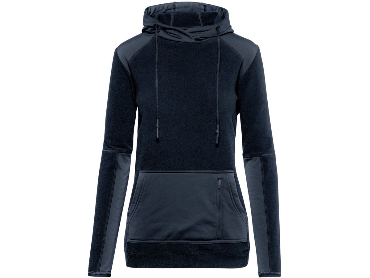 Damen Kapuzen-Stretchfleece Morris L - tinte, 90% PES / 10% EL, 240 g/m²