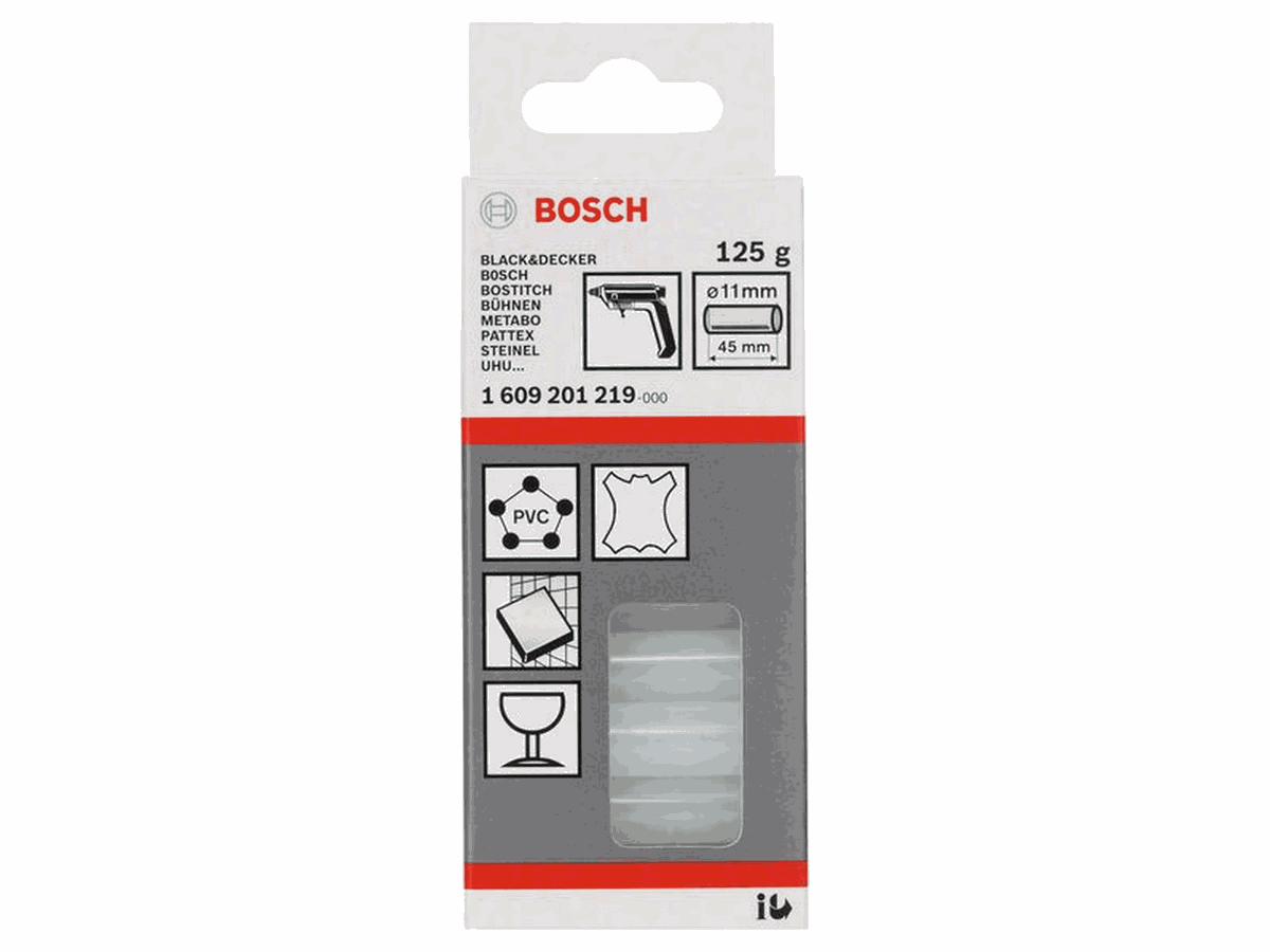 Schmelzkleber 11x45 mm, 125g transparent - Bosch