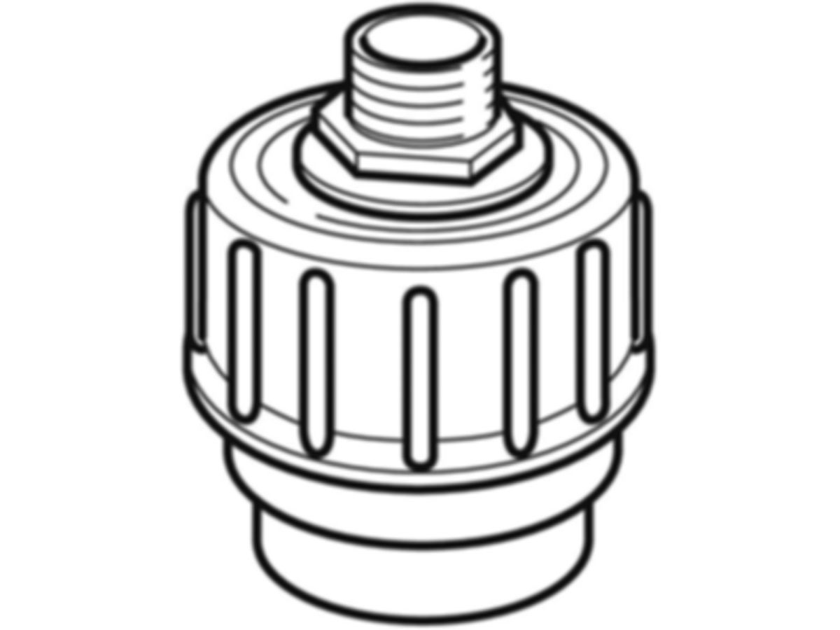 Geberit Stutzen mit Messingnippel - 48 1/2"x15 mm