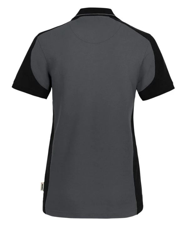 Poloshirt Mikralinar Contrast Gr. M - karbongrau/schwarz