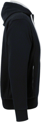 Kapuzenjacke Bonded 3XL schwarz/silber - 55% Polyester, 45% Baumwolle