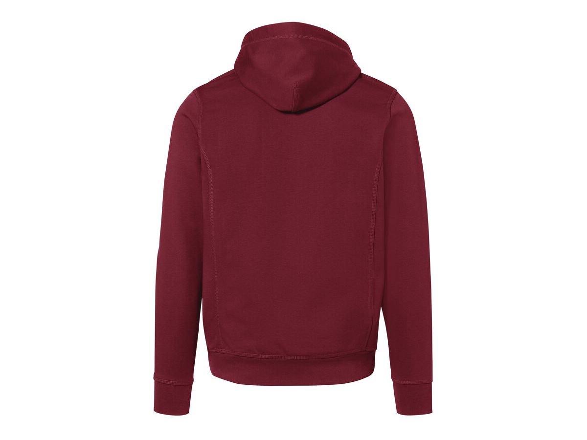 Kapuzenjacke Bonded, Gr. 2XL - weinrot/silber