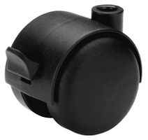 Doppelrolle Kunsstoff 50mm schwarz - mit Feststeller