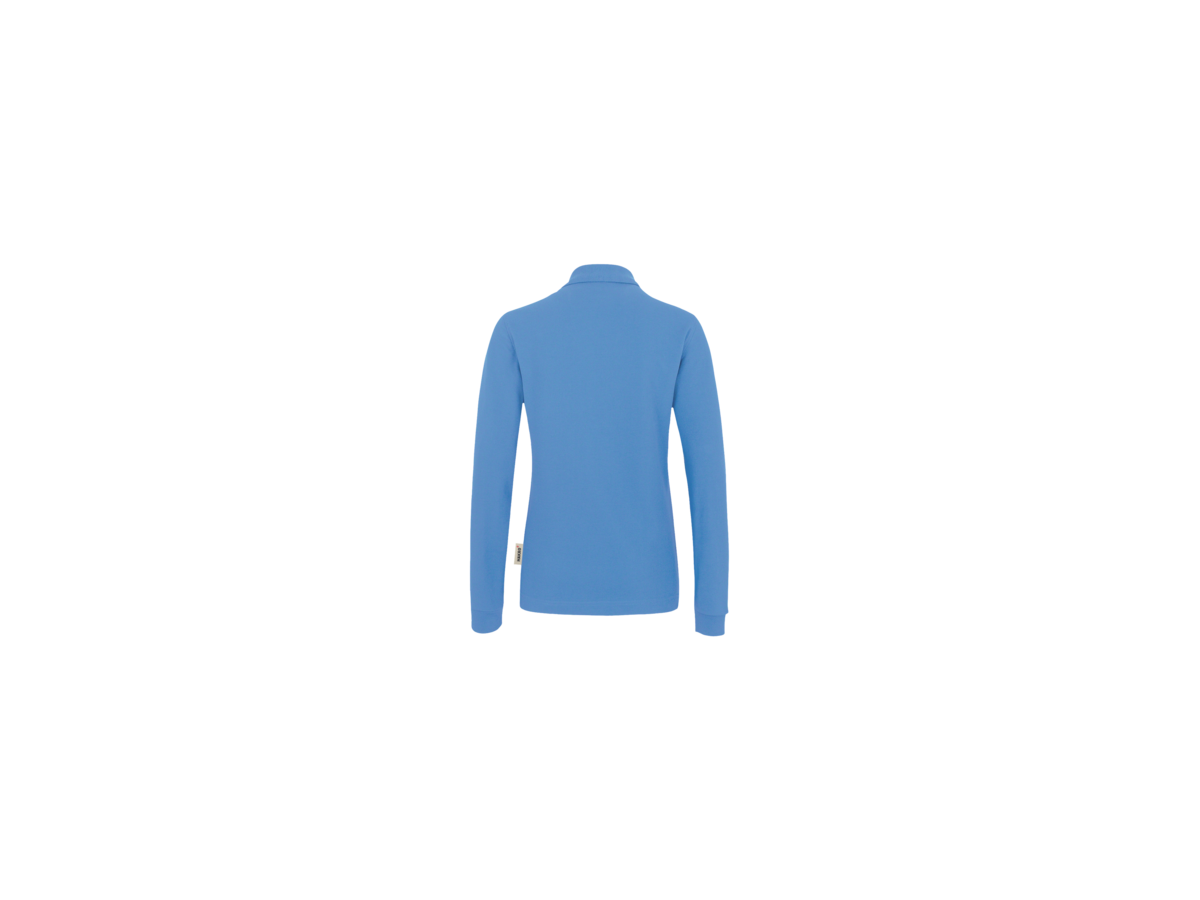 Damen-Longsl.-Polosh. Perf. M malibublau - 50% Baumwolle, 50% Polyester, 220 g/m²