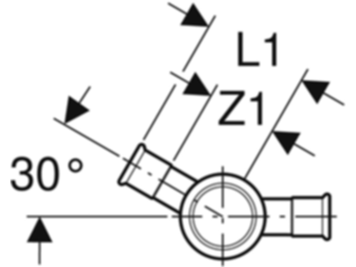 Mapress C-Stahl Kreuzstück 30°