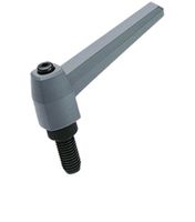 Verstellbare Klemmhebel Elesa MR.p - Thermoplast grau RAL 7031