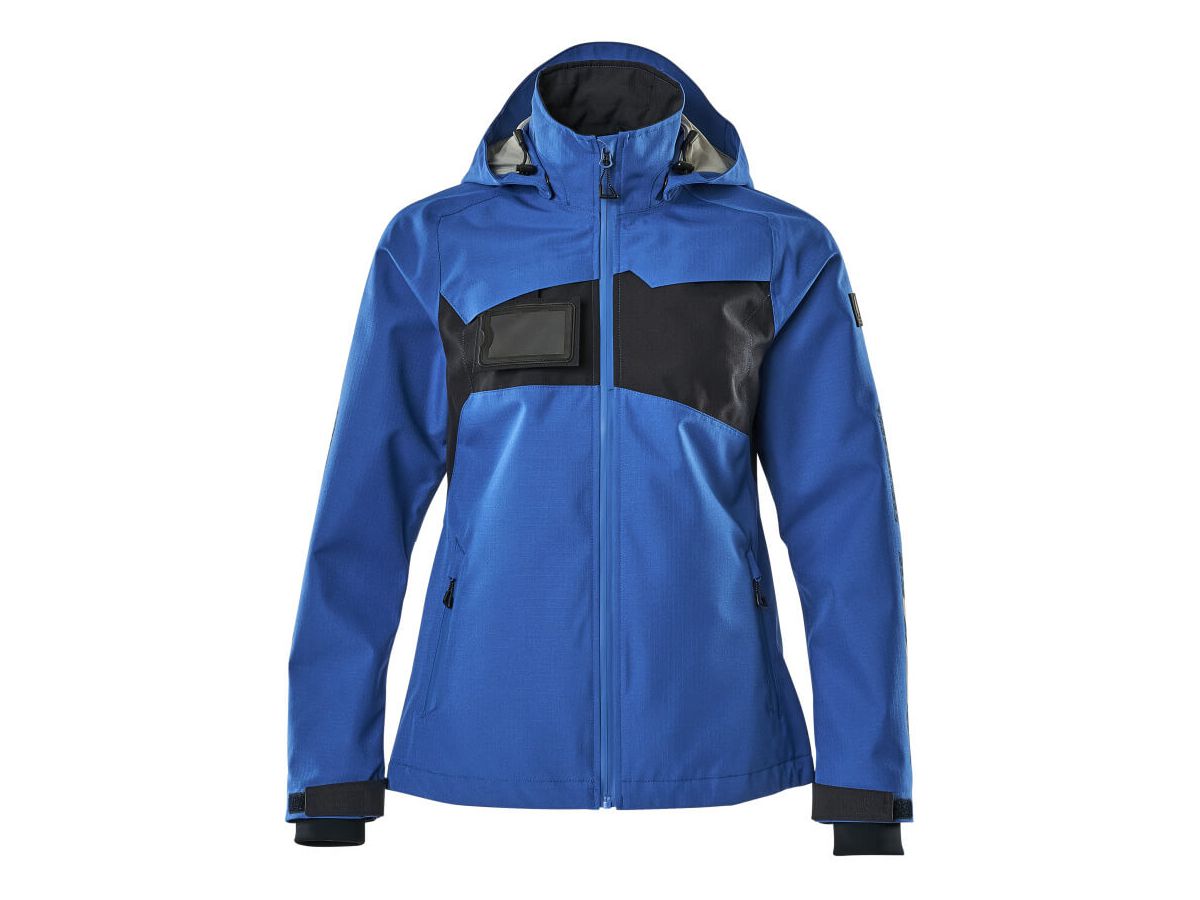 Hard Shell Jacke, wasserdicht, Gr. 3XL - azurblau/schwarzblau, Damen, 100% PES