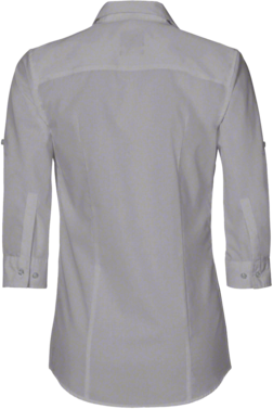 Bluse Vario-¾-Arm Perf. Gr. XS, titan - 50% Baumwolle, 50% Polyester, 120 g/m²